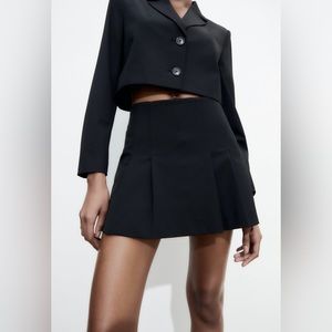 Zara Black Pleated Skort